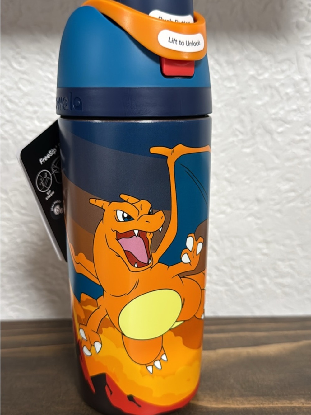 Charizard Kids Owala Pokémon 30th Anniversary Water Bottle - Orange/Blue